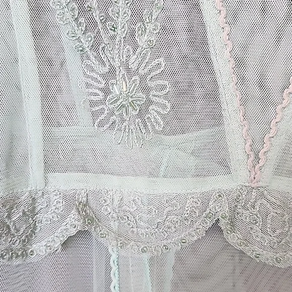 The Pyramid Collection Mint Green Sheer Dress - Picture 2 of 7